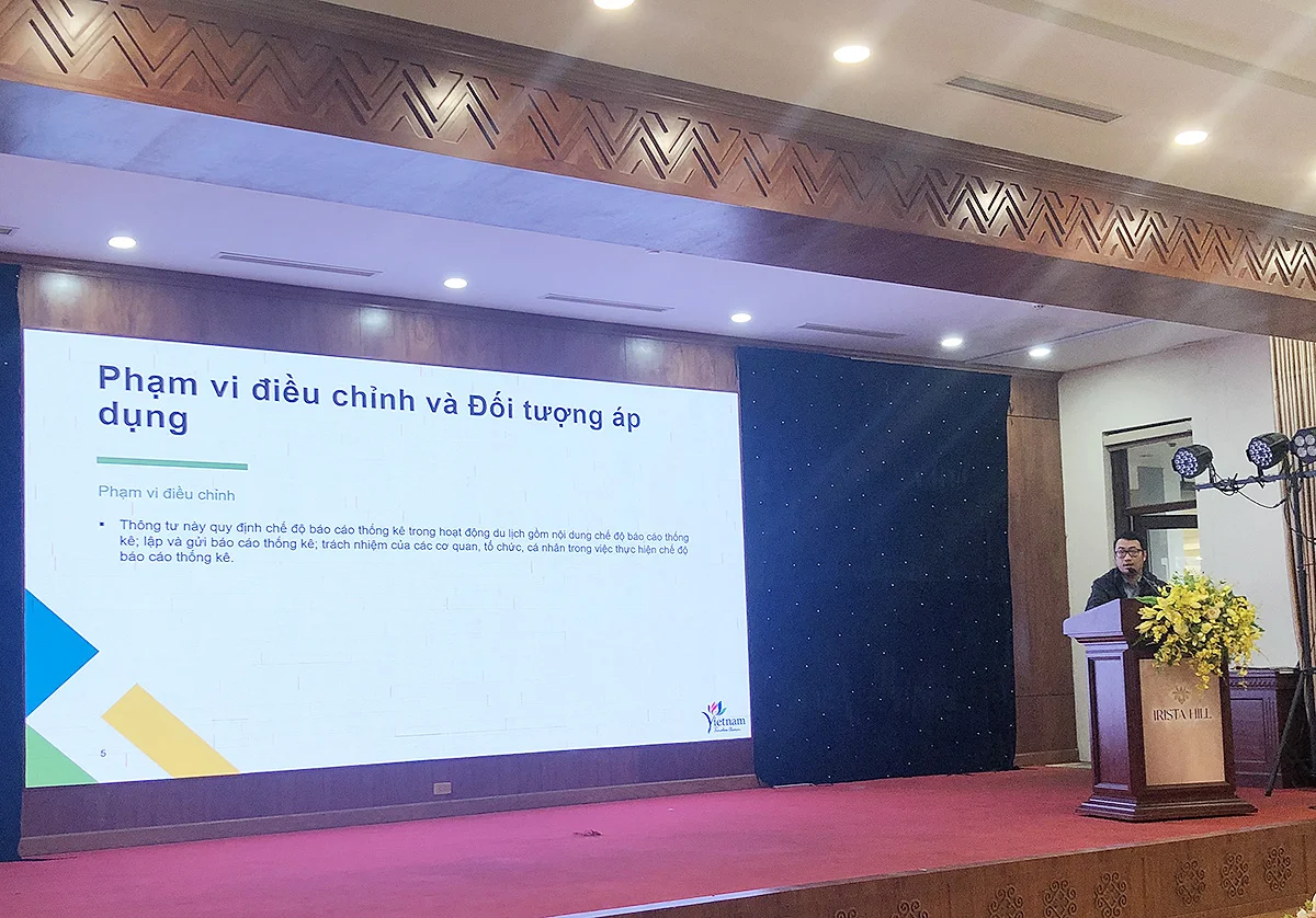 Trung tâm Thông tin du lịch hỗ trợ Lào Cai tập huấn thực hiện chế độ báo cáo thống kê du lịch trên các nền tảng số