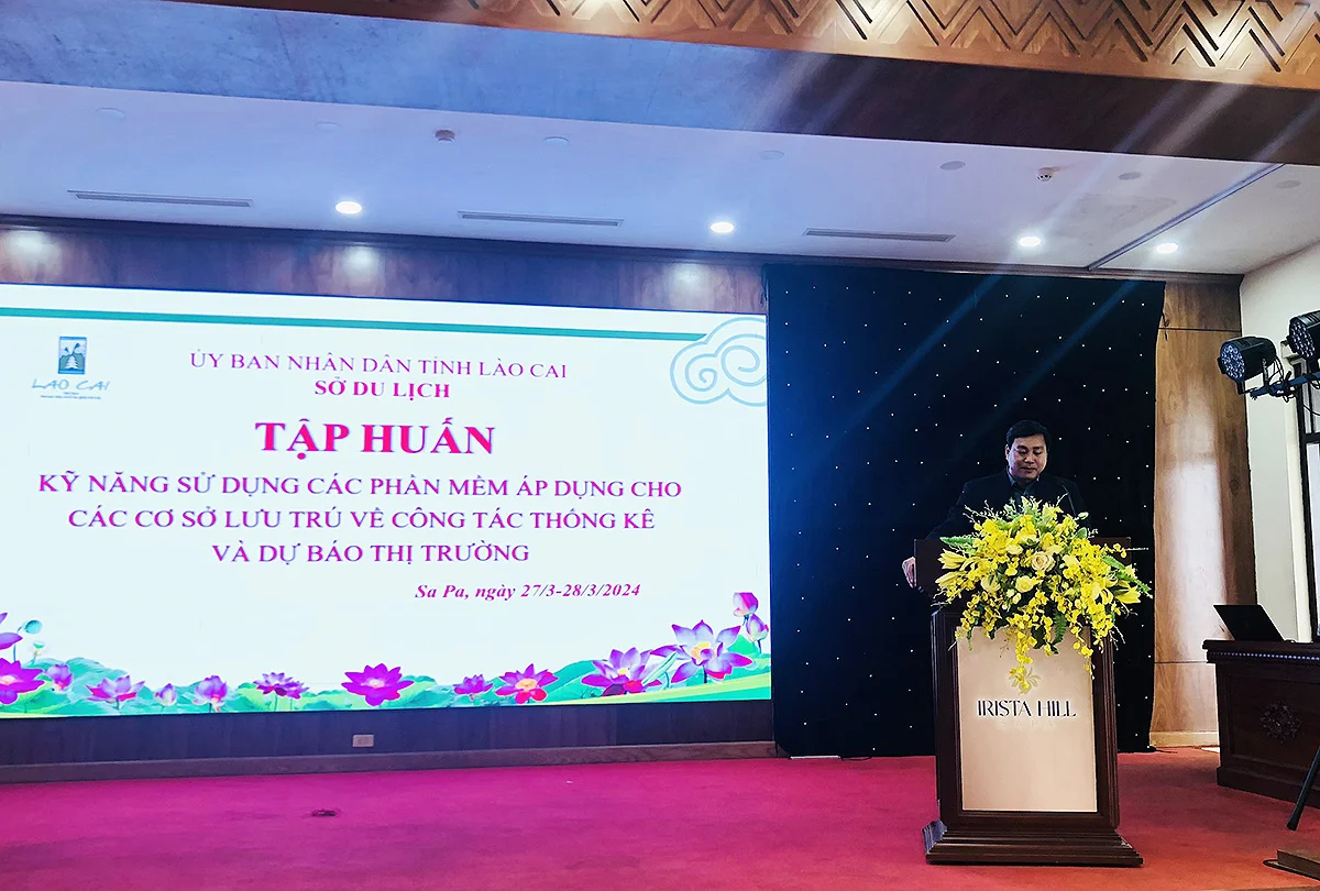 Trung tâm Thông tin du lịch hỗ trợ Lào Cai tập huấn thực hiện chế độ báo cáo thống kê du lịch trên các nền tảng số